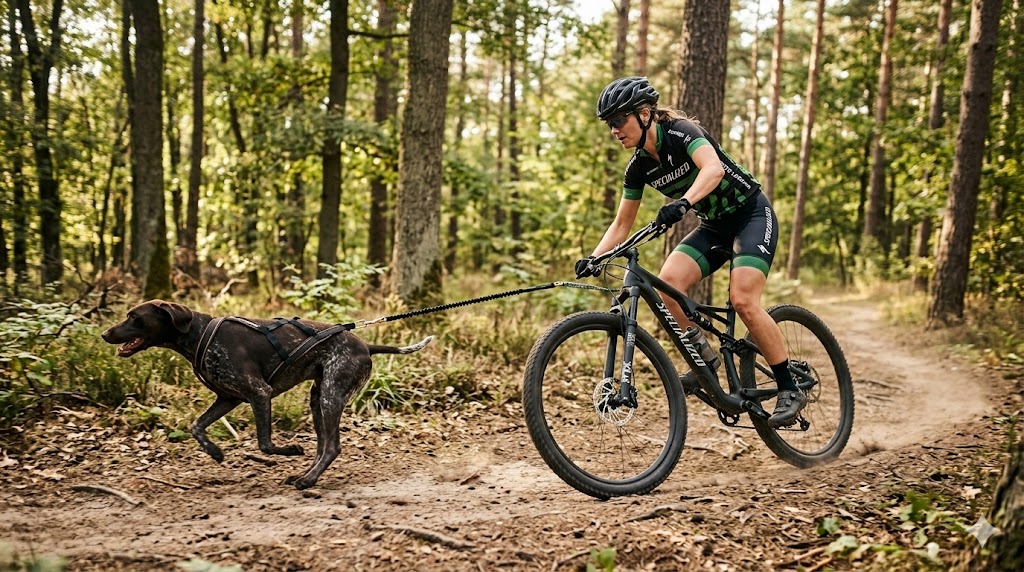 Bikejoring: Kan man køre mountainbike med sin hund?
